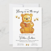 リトルハニービー赤ちゃんシャワー物干し 招待状 (正面)