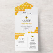 リトルハニービー赤ちゃんシャワー オールインワン招待状 (内側)