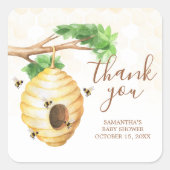 リトルハニービー赤ちゃんシャワー スクエアシール (正面)