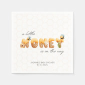 リトルハニービー赤ちゃんシャワー スタンダードカクテルナプキン (正面)