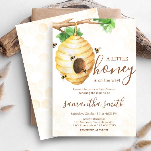 リトルハニービー赤ちゃんシャワー 招待状