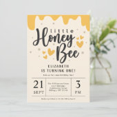 リトルハニービー 1歳の誕生日パーティー 招待状 (スタンド正面)