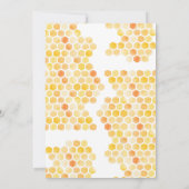 リトルハニーフローラ水彩ビー1st誕生日 招待状 (裏面)