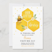 リトルハニー誕生日招待 Bee Day Bee パーティー 招待状 (正面)