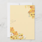 リトルハニー・バンブルビー＆ひまわり ベビーシャワー 招待状 (裏面)