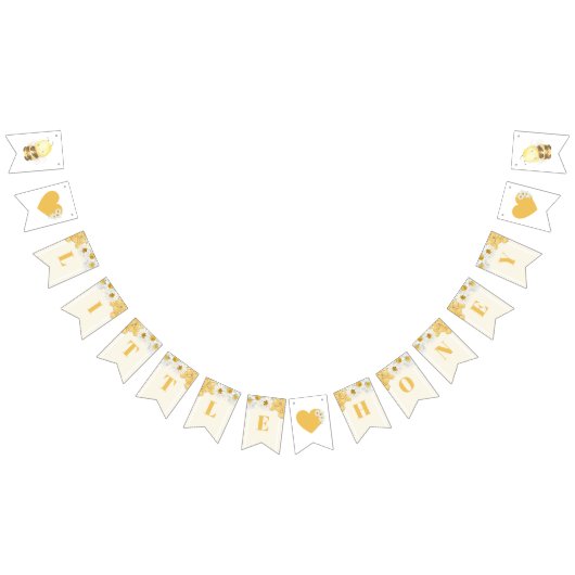 リトルハニー(昆虫)マルハナバチビーベイビーシャワースプリンクル バンティングフラッグ (全)