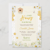 リトルハニー（昆虫）マルハナバチママへベイビーシャワー 招待状 (正面)