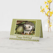 リトルハリネズミ カード (黄色い花)