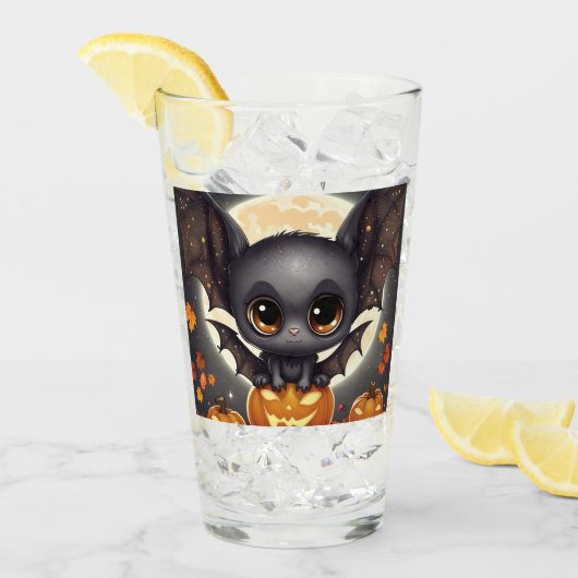 リトルハロウィーンこうもり タンブラーグラス (アイス正面)