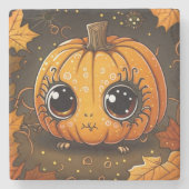 リトルハロウィーンカボチャ ストーンコースター (正面)