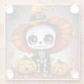 リトルハロウィーンスケルトン2 ガラスコースター (裏面)