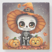 リトルハロウィーンスケルトン2 ストーンコースター (正面)