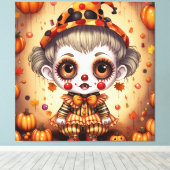 リトルハロウィーンピエロ2 キャンバスプリント (インサイチュ (ウッドフロア))