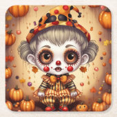 リトルハロウィーンピエロ2 スクエアペーパーコースター (正面)