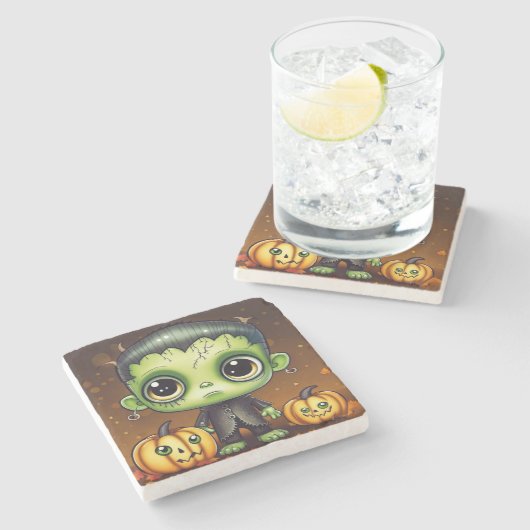 リトルハロウィーンフランケンシュタイン ストーンコースター (横)