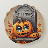 リトルハロウィーン墓石 ラウンドクッション (裏面)