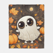 リトルハロウィーン幽霊 フリースブランケット (正面)