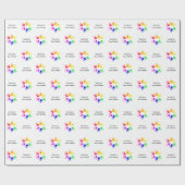 リトルハンドプリントラッピング紙 パーソナライズされた ラッピングペーパー (フラット)