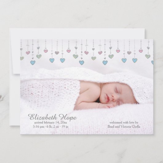 リトルハーツ フォト バース アナウンスメント 案内状 (正面)