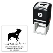 リトルハートシルエットエレガントブフランスのルドッグ セルフインキングスタンプ (インサイチュ)