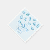 リトルハートスロブブルーハートバースデーパーティー スタンダードカクテルナプキン (角)