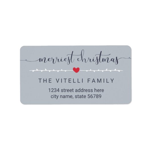 リトルハートメリース・住所 シール (正面)