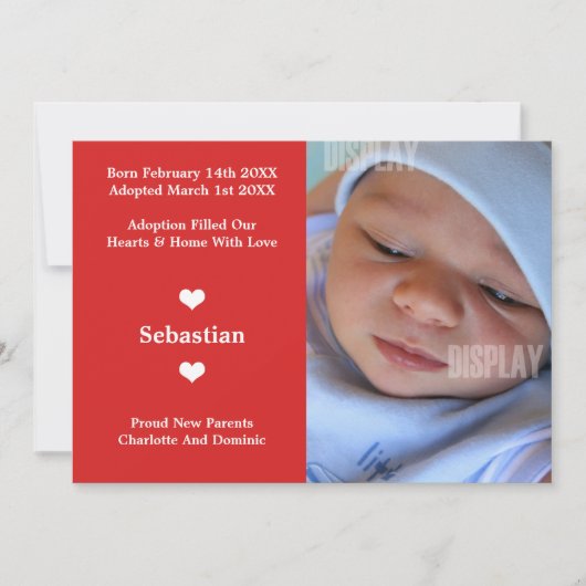 リトルハート新生児の導入発表 案内状 (正面)