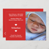 リトルハート新生児の導入発表 案内状 (正面/裏面)