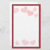 リトルハート – メッセージの追加 便箋 (正面/裏面)