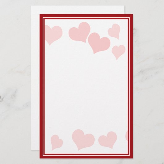 リトルハート – メッセージの追加 便箋 (正面/裏面)