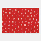 リトルバイキングとバイキングルーンイラスト ラッピングペーパーシート (正面3)