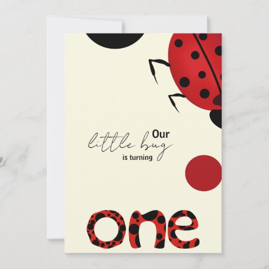 リトルバグの誕生日パーティの招待状 招待状 (正面)