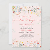 リトルバグガーデン ブラッシュピンク ベイビーシャワー 招待状 (正面)