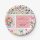 リトルバタフライがカワイイお洒落 ペーパープレート (正面)