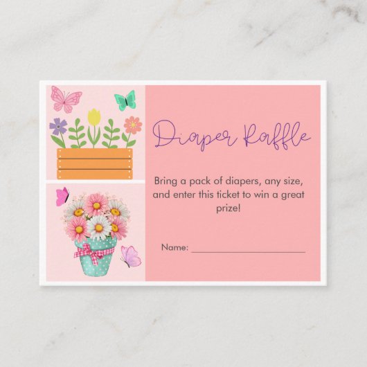 リトルバタフライは彼女の方法かわいいピンクお洒落色 エンクロージャーカード (正面)