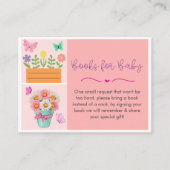 リトルバタフライは彼女の方法かわいいピンクお洒落色 エンクロージャーカード (正面)