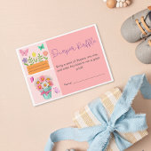 リトルバタフライは彼女の方法かわいいピンクお洒落色 エンクロージャーカード