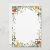 リトルバタフライは彼女の方法でフローラ赤ちゃんシャワー 招待状 (裏面)