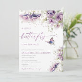 リトルバタフライは紫色の赤ちゃんシャワーの途中にある 招待状 (スタンド正面)