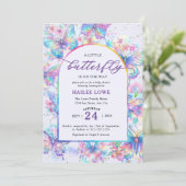 リトルバタフライは紫色の赤ちゃんシャワーの途中にある 招待状 (スタンド正面)