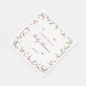 リトルバタフライウォーターカラーベビーシャワー スタンダードランチョンナプキン (角)