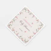 リトルバタフライウォーターカラーベビーシャワー スタンダードランチョンナプキン (角)