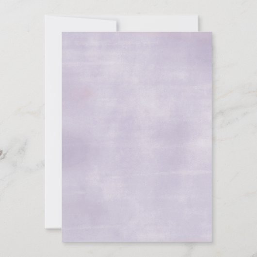 リトルバタフライオンザウェイベビーシャワー薄紫 招待状 (裏面)