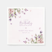 リトルバタフライガーデンフローラベビーシャワー スタンダードカクテルナプキン (正面)
