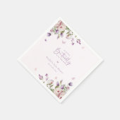 リトルバタフライガーデンフローラベビーシャワー スタンダードカクテルナプキン (角)