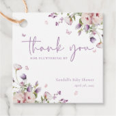 リトルバタフライガーデン赤ちゃんシャワーありがとう フェイバータグ (正面)