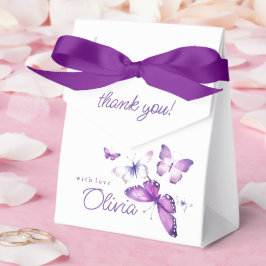 リトルバタフライガールかわいいピンクの誕生日パーティー フェイバーボックス