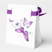 リトルバタフライガールかわいいピンクの誕生日パーティー フェイバーボックス (裏面サイド)