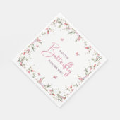 リトルバタフライガールウォーター色ベビーシャワー スタンダードランチョンナプキン (角)