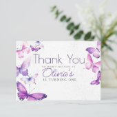 リトルバタフライガールズ1st誕生日パーティー サンキューカード (スタンド正面)